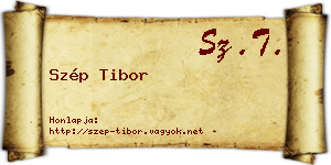 Szép Tibor névjegykártya