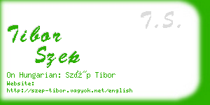 tibor szep business card